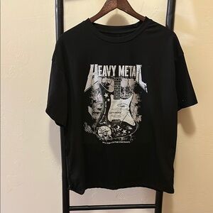Black Heavy Metal Graphic T-Shirt